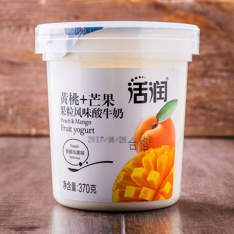 【苏宁生鲜】新希望天香活润黄桃+芒果果粒风味酸牛奶370g