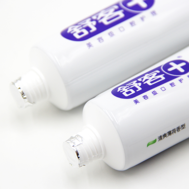 舒客舒克亮齿白薄荷味牙膏炫白去渍清新口气无氟牙膏120g*2支