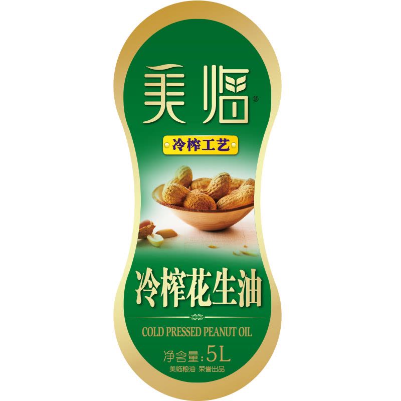 美临 低温冷榨花生油 食用油 5L图片