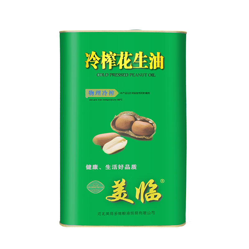 美临 低温冷榨花生油 食用油 3L