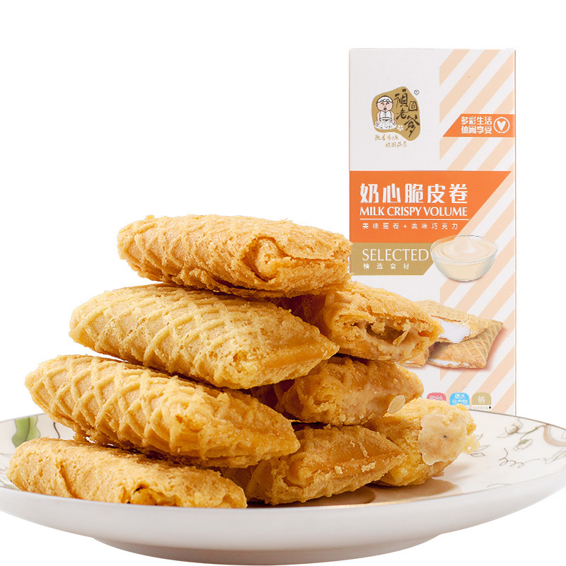 顽固老爹奶心脆皮卷78g 凯悦夹心蛋卷糕点厦门零食
