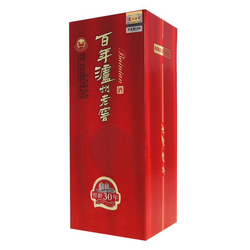 百年泸州老窖窖龄30年52度500ml*6浓香型国产白酒整箱