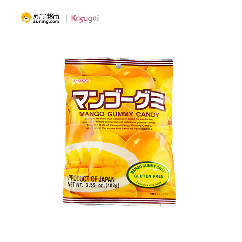 日本进口食品零食 春日井芒果软胶糖果汁 102g袋装