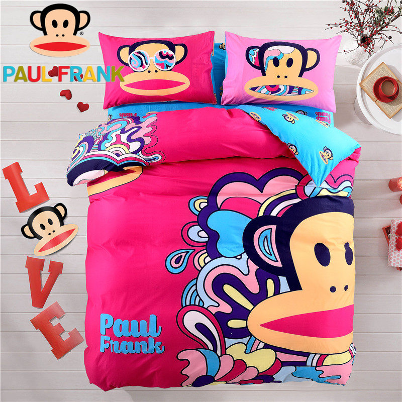 大嘴猴 Paul Frank 时尚全棉四件套 街舞猴 文艺猴 适用1.5/1.8M床