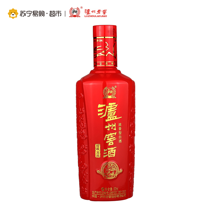 [苏宁易购超市]泸州窖酒(窖藏龙窖)52度500ml*6瓶 浓香型白酒 整箱