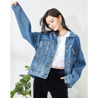 缪佳2018春季新款ins牛仔外套女宽松学生韩版bf风修身夹克上衣女