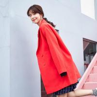 美特斯邦威毛呢外套女冬装中长款双排扣呢子大衣日系学生小清新23984615960_1