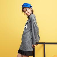 美特斯邦威连衣裙女士秋冬装字母印花中长款韩版宽松直筒A字裙子2333159560_1