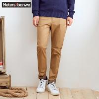 美特斯邦威休闲裤男士秋冬装时尚修身裤装翻裤脚韩版青少年潮流7532537960