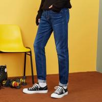 美特斯邦威牛仔裤男士冬装简洁洗水修身小脚长裤韩版潮6020717373_1