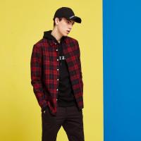 美特斯邦威复古格子衬衫男长袖2018春装新款百搭打底衫韩版潮流6611966837_1