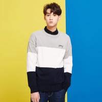 美特斯邦威慵懒条纹毛衣男宽松2018春装新款圆领毛衫打底韩版潮6611438260_1