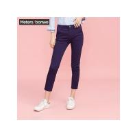 美特斯邦威梭织长裤女士春装休闲九分裤248827商场同款_1