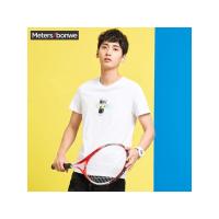 美特斯邦威T恤男2018夏季新款可乐杯图案字母印花帅气短袖T恤潮6612543221