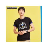 美特斯邦威T恤男2018夏季新款帅气个味卡通字母印花短袖T恤6612633301