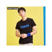美特斯邦威T恤男2018夏装新款潮流喷溅字母个性印花舒适短袖T恤6612613207