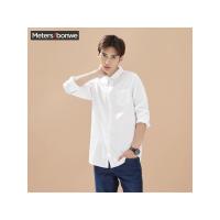 美特斯邦威牛津纺衬衫男装春秋季新款基本官方旗舰店衬衫722410_1