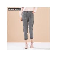美特斯邦威休闲裤女士秋装裤脚印花哈伦裤韩版249901商场同款_1