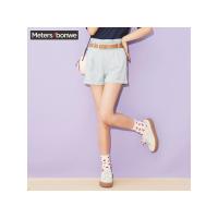 美特斯邦威短裤女夏季潮流舒适送腰带短裤251911商场同款