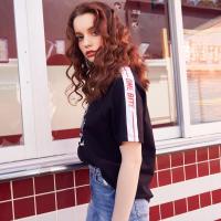 美特斯邦威2018夏季新款迪士尼ins半袖T恤女宽松bf风上衣女潮流603812