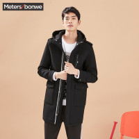 美特斯邦威大衣男秋装男士时尚毛呢外套潮224251专柜款