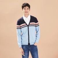 美特斯邦威开衫毛衣男春秋装条纹百搭毛针织衫韩版线衫线衣学生_1
