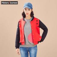 美特斯邦威女开衫卫衣春装女摇滚多方案棒球外套224639_2