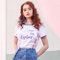 美特斯邦威短袖T恤女百搭韩版2018夏季新款迪士尼chic韩风打底衫603808_1