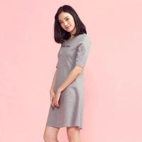 美特斯邦威连衣裙女春装款伞摆修身裙装潮233378商场同款_1