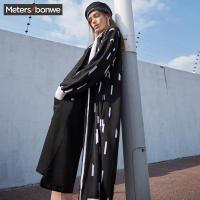 美特斯邦威毛织开衫女春装女长款毛织开衫219773专柜款