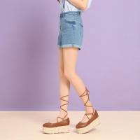 美特斯邦威牛仔短裤女夏装高腰显瘦热裤254784_1