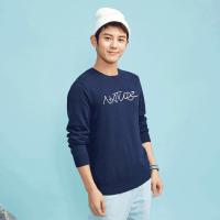 美特斯邦威针织衫男春装款棉麻圆领套头衫228375商场同款_1