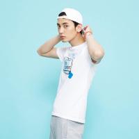 美特斯邦威短袖T恤男夏装几何印花纯棉上衣潮郭子凡同款601235
