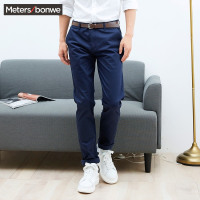 美特斯邦威休闲裤男士秋装新款弹力修身长裤潮753216专柜款