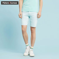 美特斯邦威牛仔裤男士夏装时尚多色中裤255195专柜款_1
