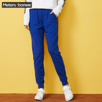 美特斯邦威方女装长裤铅笔裤女士自然腰棉布休闲裤604031