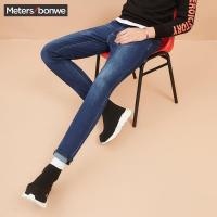 美特斯邦威牛仔裤男款韩版弹力修身长裤子男潮流显瘦