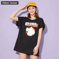 美特斯邦威女装短袖T恤女夏季中长宽松纯棉上衣226677