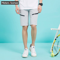 美特斯邦威休闲裤男士年夏复合面料针织中裤