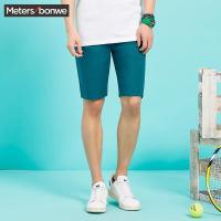 美特斯邦威官方旗舰店休闲短裤男士夏装休闲简约净色百搭五分裤252242
