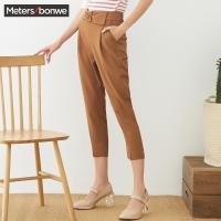 美特斯邦威休闲裤女七分裤工装裤显瘦裤子潮2018夏装新款商场款753609