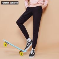 美特斯邦威休闲裤女秋装舒适时尚束脚运动卫裤韩版显瘦针织学生瀛249865