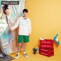 美特斯邦威休闲裤男MTEE迪士尼2018夏装新款针织短裤商场款749139