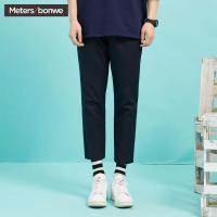 美特斯邦威休闲裤男士夏装亚麻小脚长裤753403