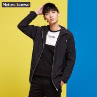 美特斯邦威夹克男2018春装时尚休闲连帽外套734154