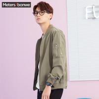 美特斯邦威棒球外套男装韩版潮流2018夏季新款飞行员夹克商场款734231