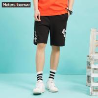 美特斯邦威针织短裤男夏装MTEE艺术插画249430