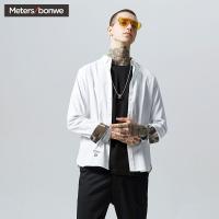 美特斯邦威长袖衬衫男士秋季白衬衣简约休闲商务潮722370