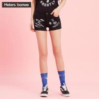 美特斯邦威休闲短裤女士夏装时尚百搭热裤韩版学院风249838