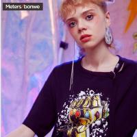 美特斯邦威漫威复仇者联盟3中袖T恤女装宽松潮2018夏季新款商场款726552